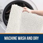 OLANLY Bathroom Runner Rugs 59x24, Extra Soft Absorbent Chenille Bath Rugs - Image 5