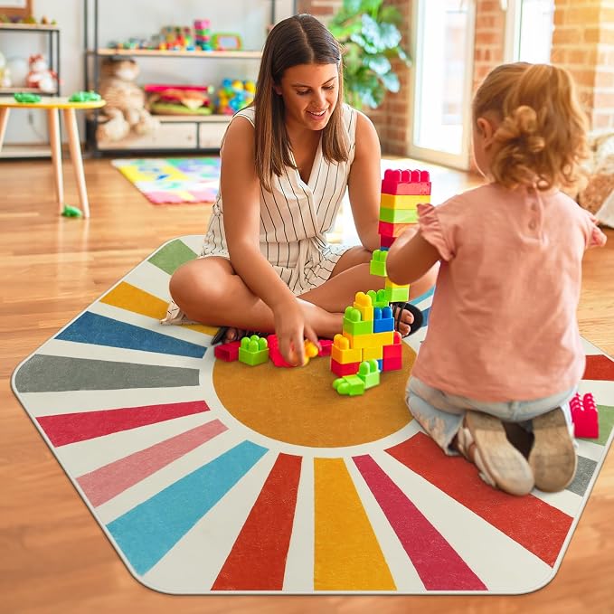 STARUIA Rainbow Machine Washable Rug - Image 8
