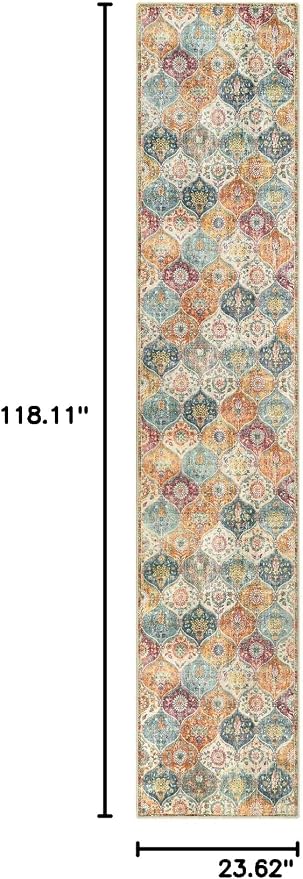 Lahome Moroccan Washable Runner Rug 2x10, Kitchen Runners - Image 2