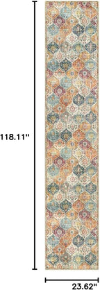 Lahome Moroccan Washable Runner Rug 2x10, Kitchen Runners - Image 2