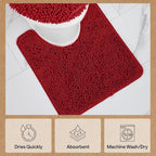 GORILLA GRIP Plush Absorbent Shaggy Chenille Bath Rug Mat - Image 7
