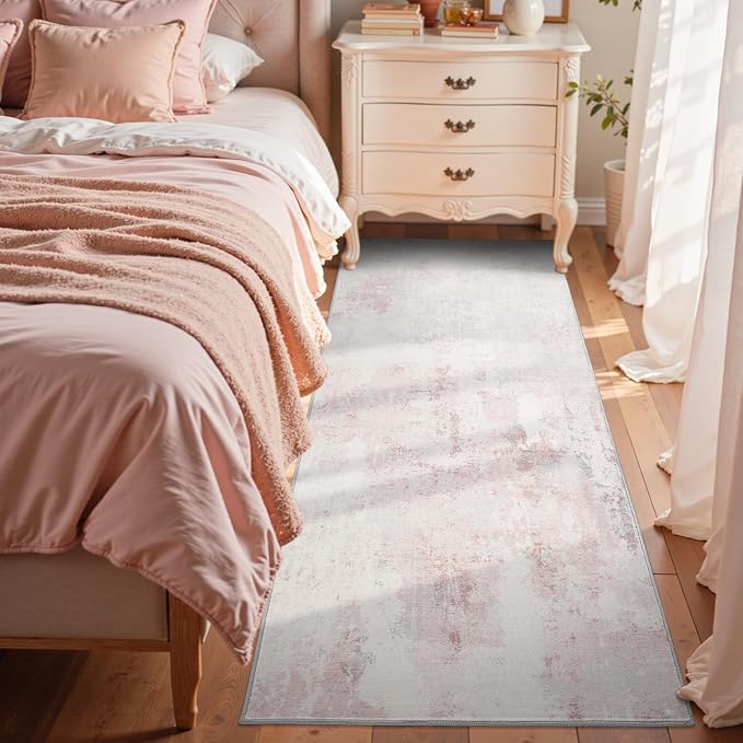 2x6 Ft Washable Runner Rug, Non-Slip Low Pile Hallway Kitchen Area Rug - Image 3