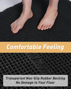 Upgraded Waffle Bath Mat Set of 2 Super Absorbent Non Slip Bath Mats - Image 4