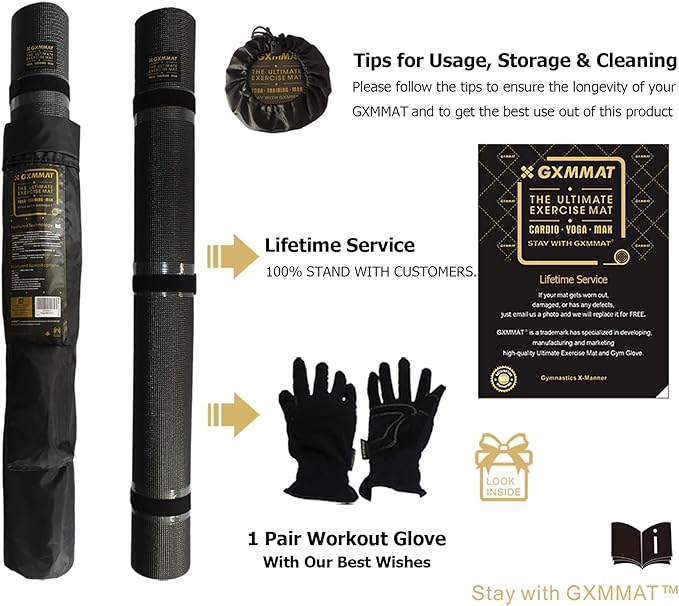 GXMMAT Large Yoga Mat 6'x4'/6'x6'/7'x5', Extra Thick Workout Mats - Image 6