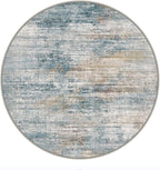 BEIMO Round Rugs 5ft for Living Room Bedroom, Modern Abstract Machine Washable - Image 2