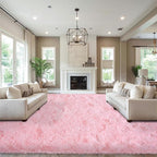 Mugorn Pink Fluffy Soft Rugs for Girls Bedroom, 9x12 Ft Large Shaggy Area Rugs - Image 2