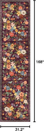 Rug for Hallways Kitchen Rug 2'6" x 14', Non Slip Washable Rugs - Image 3