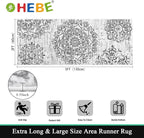 HEBE Hallway Runner Rug 2'x5' Washable Vintage Distressed Area Rugs Non Slip - Image 2