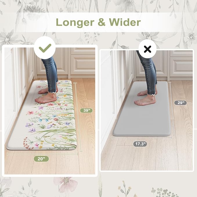KIMODE Anti Fatigue Mats for Kitchen Floor, Cushioned Kitchen Floor Mat Non Slip - Image 2