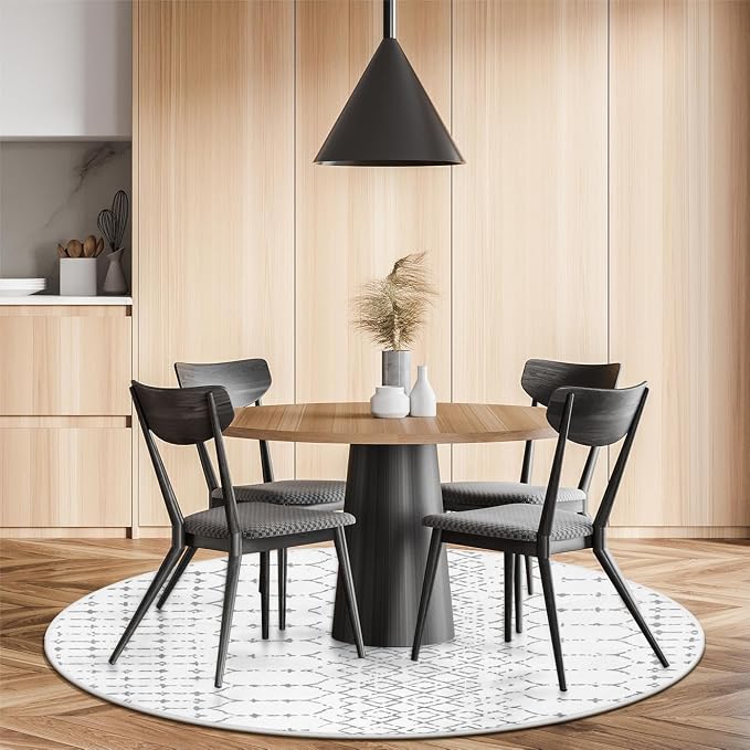 Lahome Moroccan Circle Rug 6Ft Washable Large Round Area Rugs - Image 7