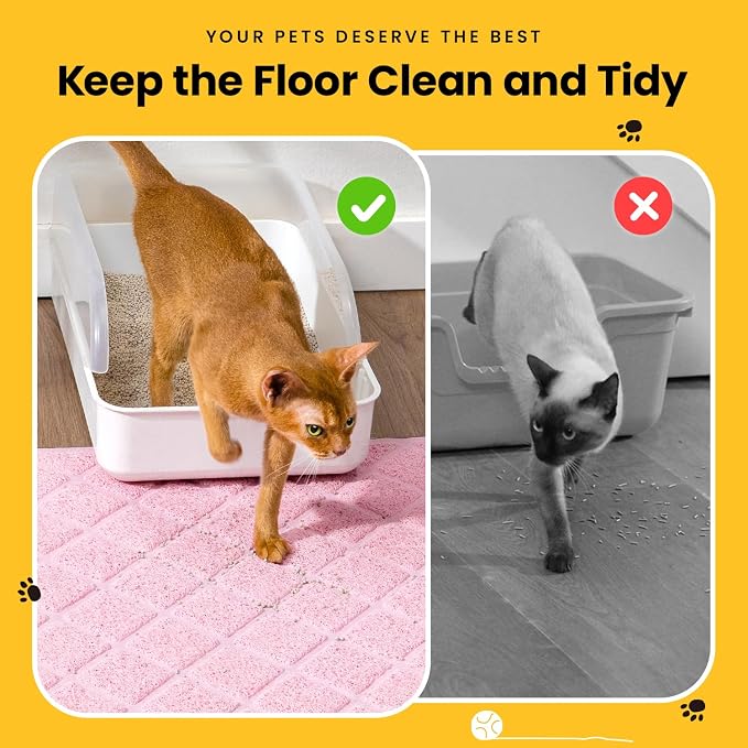 Conlun Cat Litter Mat Litter Trapping Mat, Less Waste Cat Litter Box Mat - Image 4