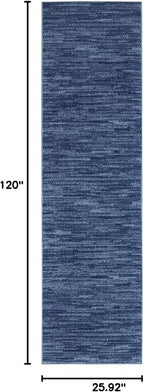 Nourison Home Nourison Essentials Navy Blue 2'2" x 10' Area Rug - Image 2