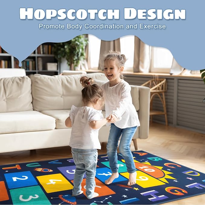 STARUIA Washable Hopscotch Kids Rugs - Image 5