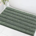 H.VERSAILTEX Bath Mats for Bathroom Non Slip Extra Thick Chenille Striped Bath by HVERSAILTEX