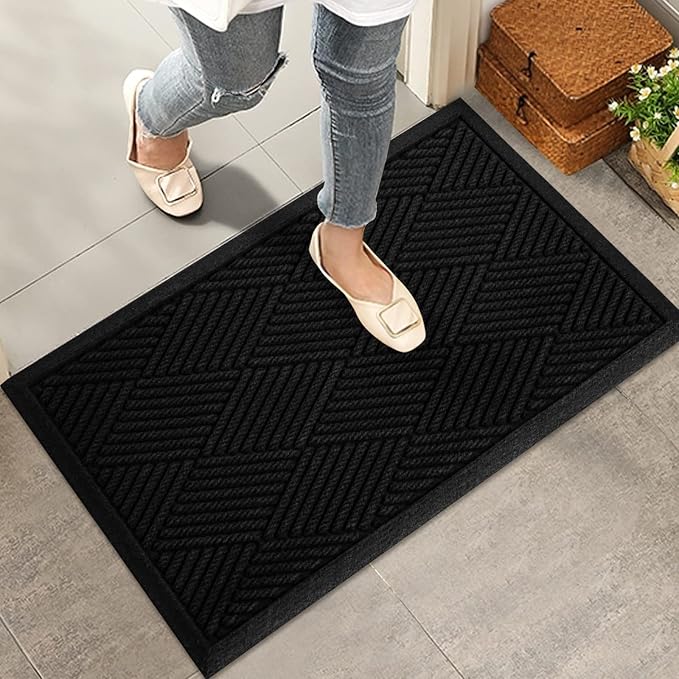 HIYARD Durable Front Door Mat, Absorbent Muddy Dirt Resist Welcome Door Mats by HIYARD