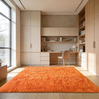 Andecor Shag Area Rug for Living Room, 6x9 Feet Orange Soft Fluffy Indoor Plush - Image 8