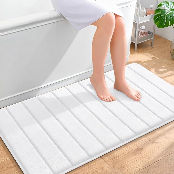 OLANLY Memory Foam Bath Mat 44x24, Super Soft Absorbent Bathroom Rugs, Quick Dry by OLANLY
