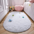 LOCHAS Bedroom Rug 2.6' x 5.3', Soft Oval Throw Rugs Carpet - Image 4