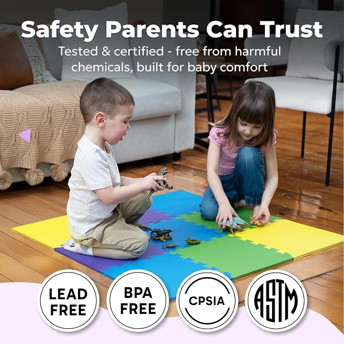 MioTetto Baby Play Mat, Comfortable Playtime Mat – Portable Foam Floor Tiles - Image 5