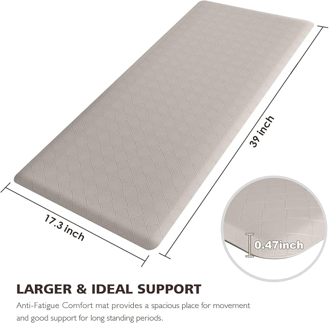 HappyTrends Kitchen Runner Rugs Anti-Fatigue mats, 17.3"x 39", Non Slip - Image 2