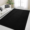 Vasofe Black Area Rugs for Living Room Bedroom, 4x6 Modern Thickened by VasofeSoftFluffyRugs