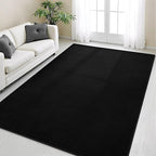 Vasofe Black Area Rugs for Living Room Bedroom, 4x6 Modern Thickened by VasofeSoftFluffyRugs
