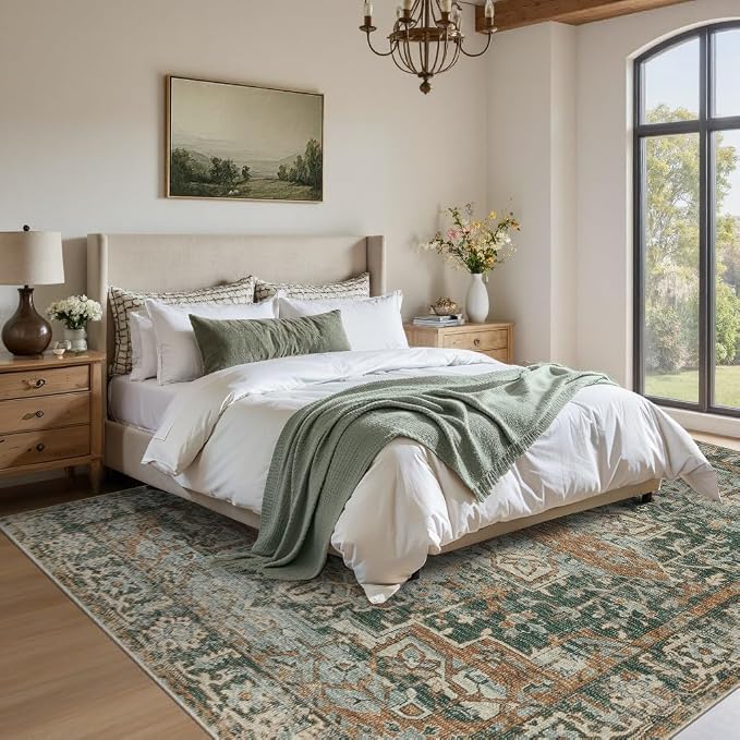 Rugxara 5x7 Area Rugs for Living Room Bedroom, Washable Rug, Non Slip & Low - Image 3