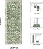 Yamaziot Washable Runner Rug 2x5 – Non Slip Boho Floral Hallway Runner Rug - Image 2