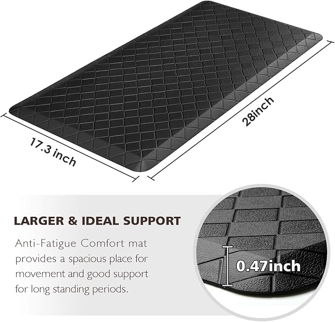 HappyTrends Floor Mat Cushioned Anti-Fatigue, Thick Waterproof Non-Slip Mats - Image 2