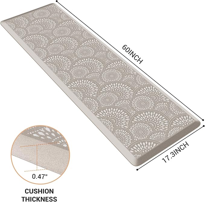 Mattitude Kitchen Mat, 17.3x60in Heavy Duty Ergonomic Comfort Foam Standing - Image 2