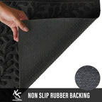 HIYARD Front Door Mat, Absorbent Dirt Trapping Welcome Door Mat Indoor Outdoor - Image 3