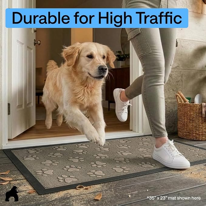 GORILLA GRIP 100% Waterproof All-Season WeatherMAX Doormat 35x23, US Designed - Image 7