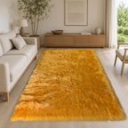 EasyJoy Faux Sheepskin Rug, Fluffy Faux Fur Rug, Ultra Soft Shag Area Rug - Image 2
