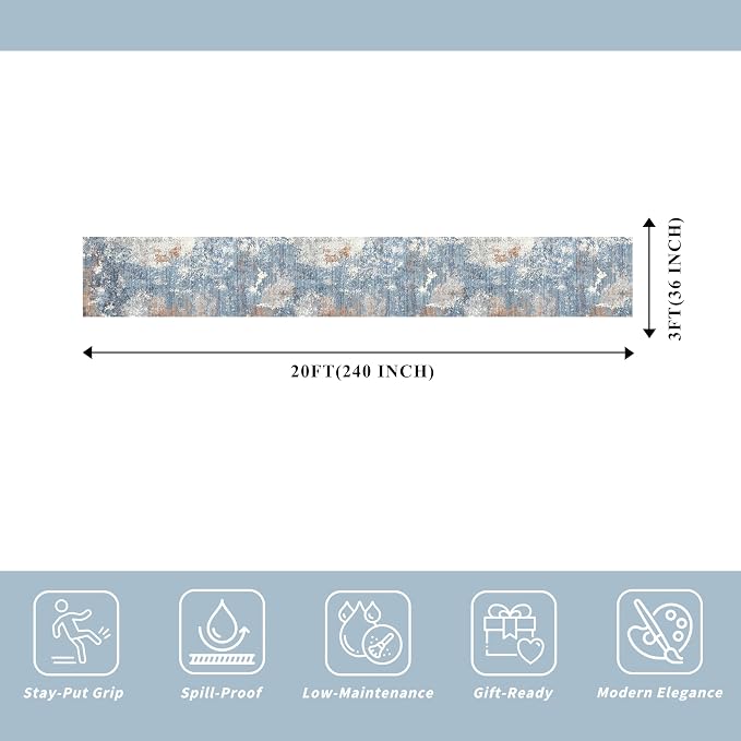 3x20 ft Extra Long Hallway Runner Rug - Image 2