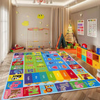 ABC Kids Play Rug, Non-Slip Classroom Carpet, soft low-pile surface, non-slip - Image 8