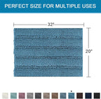 H.VERSAILTEX Bath Rugs for Bathroom Non Slip Bath Mats Extra Thick Chenille - Image 2