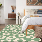 Vintage Groovy Flower Area Rug for Living Room, Washable Area Rugs 5x7 Non-Slip - Image 6