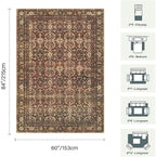 Rugxara Oriental 5x7 Area Rugs for Living Room Bedroom, Vintage Washable - Image 2