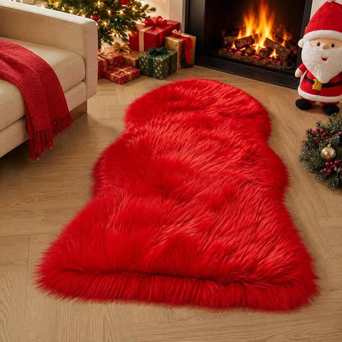 EasyJoy Ultra Soft Faux Fur Rug Fluffy Sheepskin Rug - Image 2