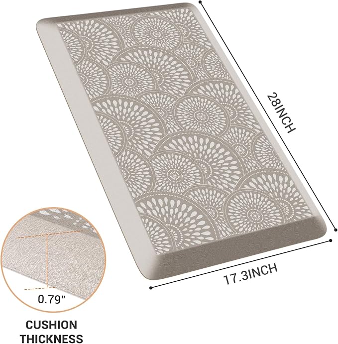 Mattitude 4/5 Inch Kitchen Mat, 17.3x28in Heavy Duty Ergonomic Comfort Foam - Image 2