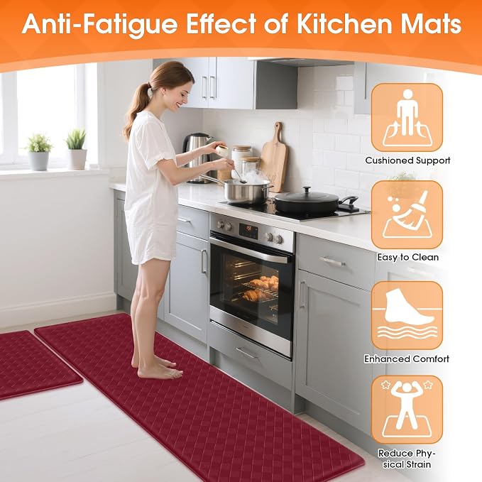 TranquilRelax Kitchen Mats, Cushioned Anti Fatigue Kitchen Mats - Image 2