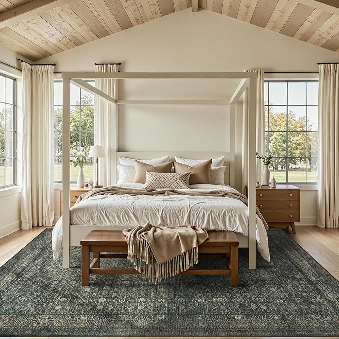 8x10 Washable Area Rug for Living Room, Extra Large, Durable Low Pile Non Slip - Image 4