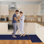 HappyTrends Kitchen Mat, 17.3"x28"+17.3"x60" Navy, Cushioned Comfort - Image 7