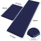 HappyTrends Kitchen Mat, 17.3"x28"+17.3"x60" Navy, Cushioned Comfort - Image 2