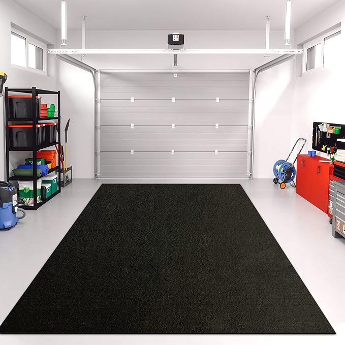 LINLA Premium Absorbent Oil Mat Contains Liquid Garage Floor Mat 8.5'x 6.6' by LINLA