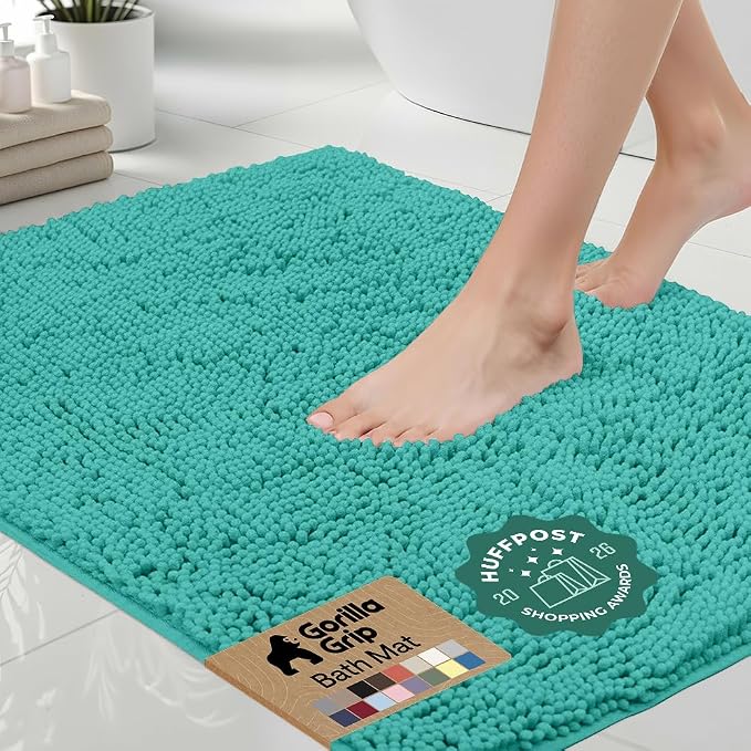 GORILLA GRIP Bath Rug Mat 36x24, Soft Absorbent Chenille, Quick Dry Microfiber by Unknown