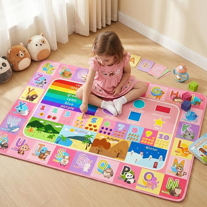 Kids Rug for Playroom Bedroom, 3x5 Feet Educational ABC Area Rug for Classroom - Image 4