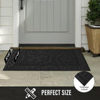 HIYARD Front Door Mat, Absorbent Dirt Trapping Welcome Door Mat Indoor Outdoor - Image 6