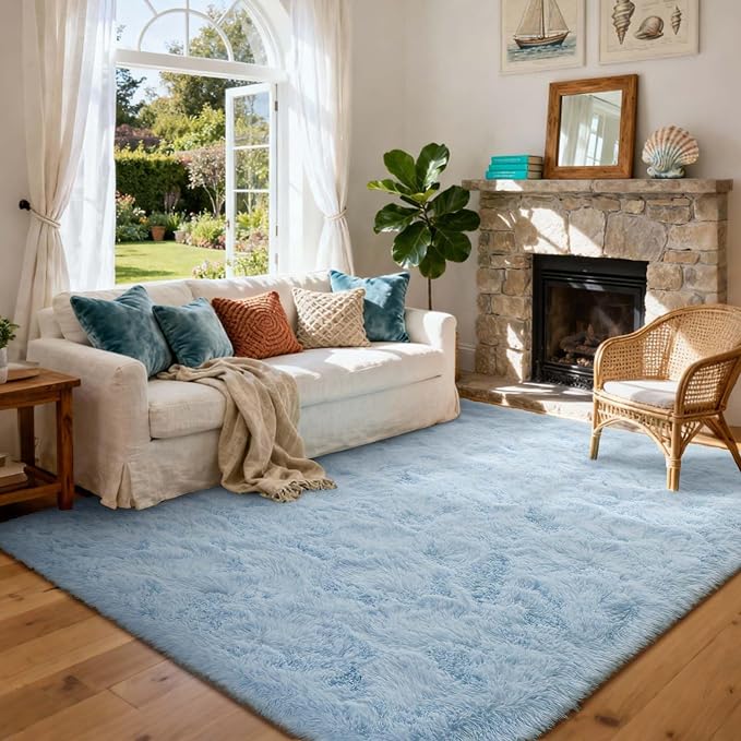 8x10 Ft Extra Large Shag Rugs for Living Room, Ultra Soft Fluffy Furry Area - Image 3