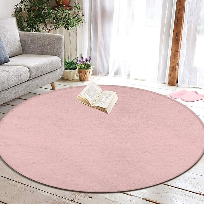Room Sofa Yoga Soft Round Carpet, Home Decor Non Slip Kitchen Office Circle Rug - Image 5